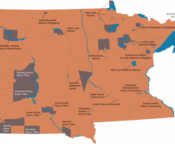 Bush Foundation region map