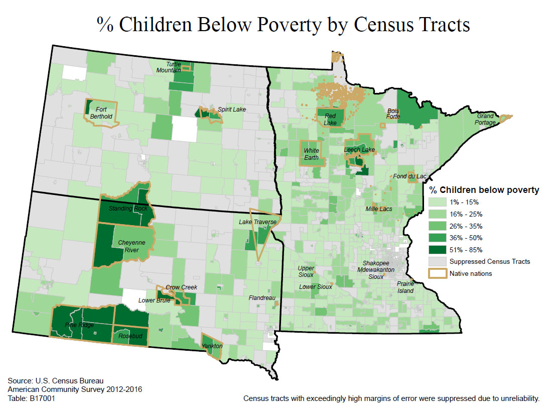 Map of Child Poverty Levels Across our Region