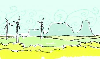 Windmills illustration 