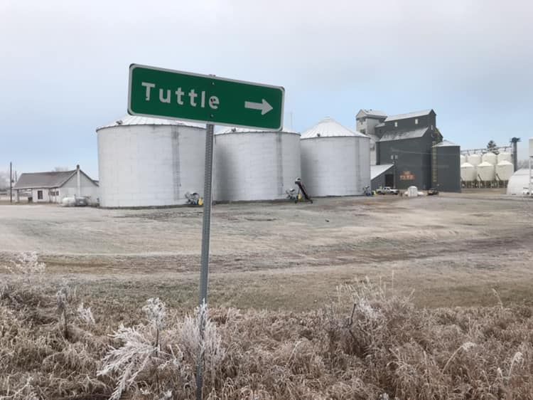Tuttle town sign