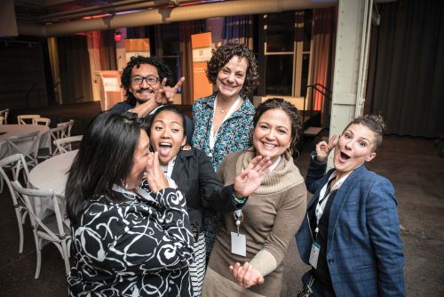 Staff and Fellows enjoy  conversation and laughter at the Bush  Fellows dinner in Minneapolis.