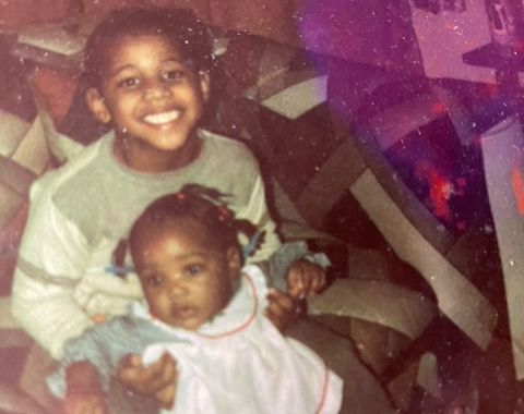 Michael at age five with his sister Demetrice
